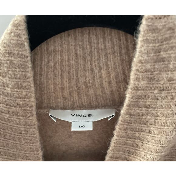 $395 VINCE Alpaca Wool Blend Crewneck Sweater Long Sleeve Size Large - Picture 5 of 7